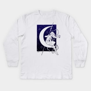 Moonchild - Inks Version Kids Long Sleeve T-Shirt